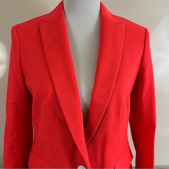 Rag & Bone Lexington Virgin Wool Tailtor-Fit Blazer Neon Orange US4 $550 - Picture 5 of 16